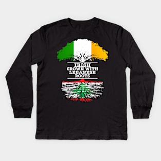 Irish Grown With Lebanese Roots - Gift for Lebanese With Roots From Lebanon Kids Long Sleeve T-Shirt